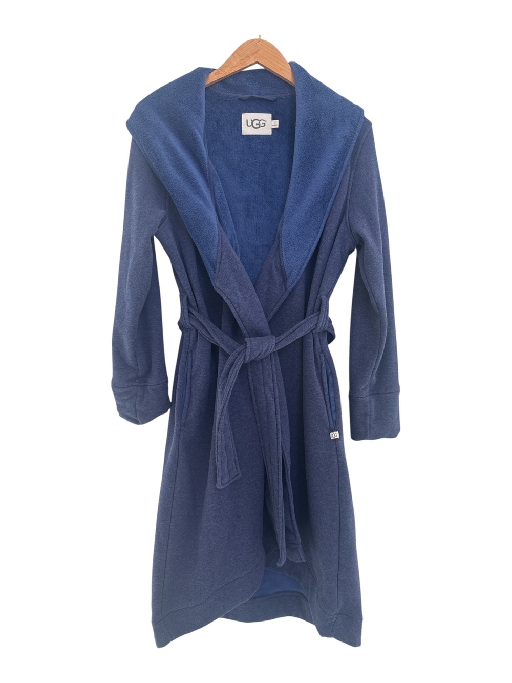UGG Women's Duffield II Robe color Blue Bear Heather Super Soft